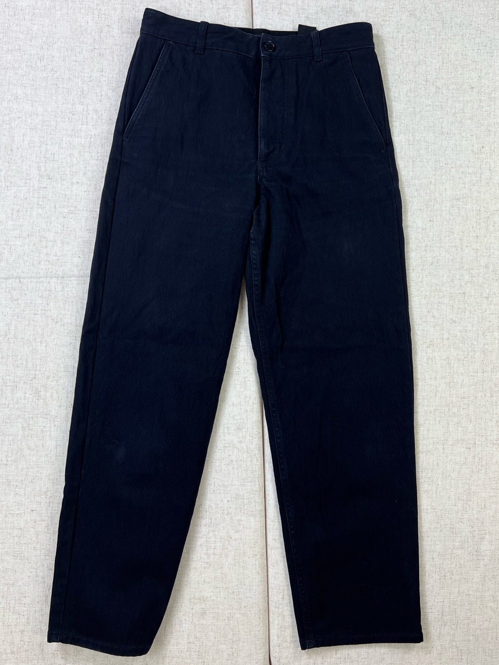COS Black High-Waisted Crop Wide-Leg Trousers | Minimalist Scandi Tailored Sz 6